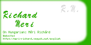richard meri business card