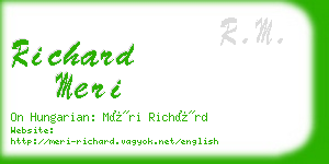 richard meri business card